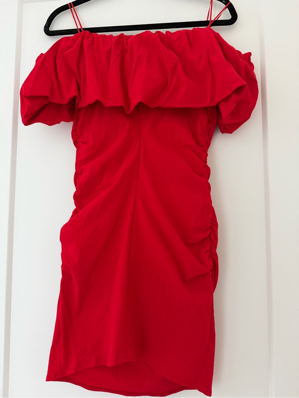 Zara Red Off-Shoulder Mini Dress - Picture 2 of 5